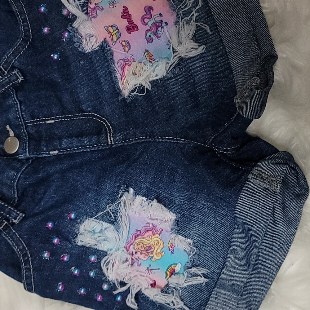 Girls childrens place 5t barbie custom shorts